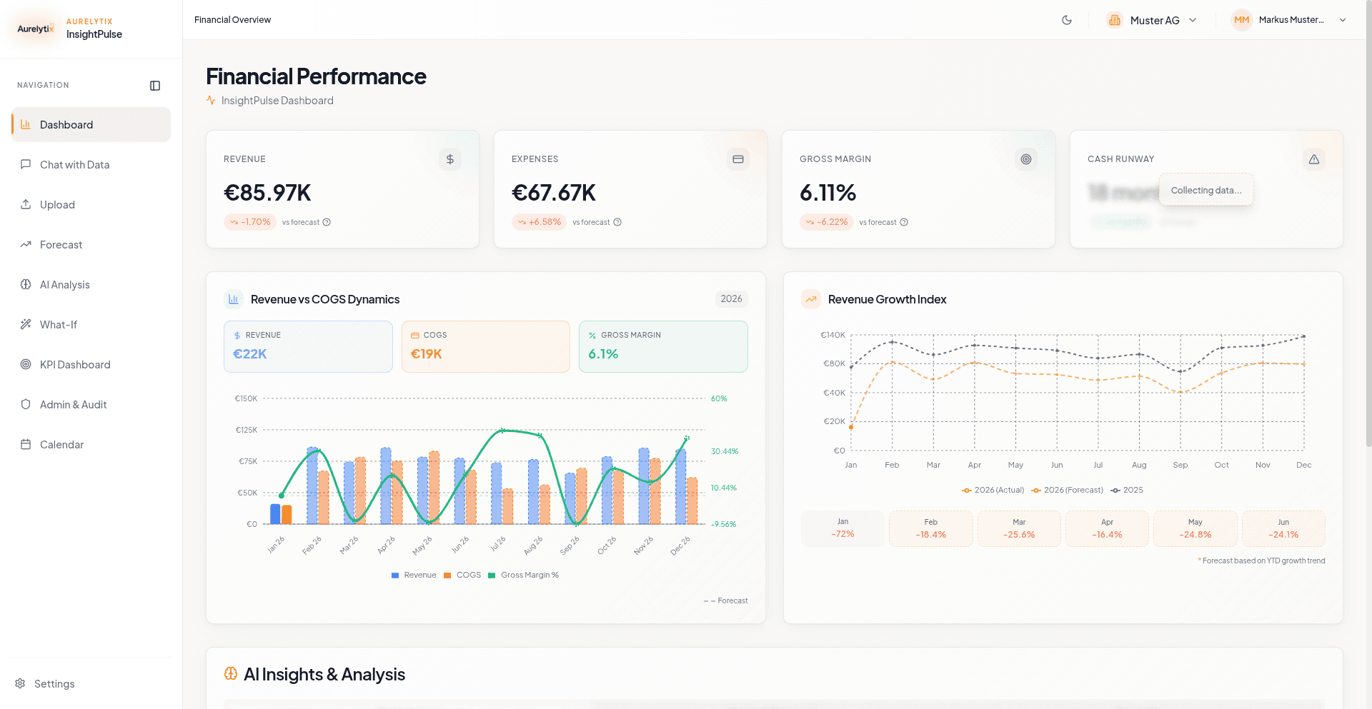 InsightPulse dashboard